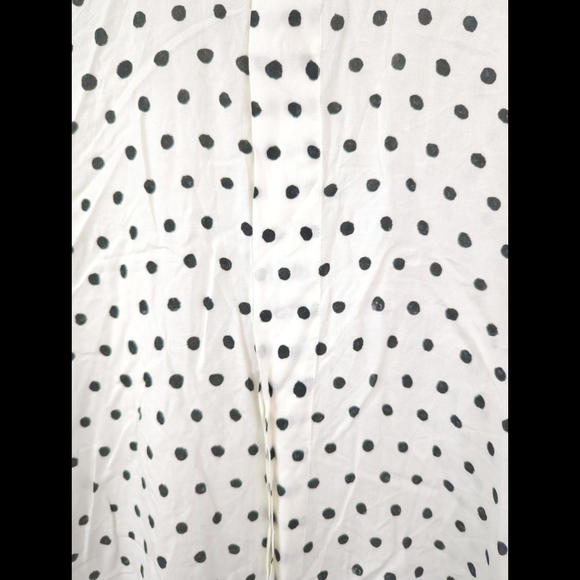 [SOLD] EXCELLENT SAINT LAURENT PARIS Men Sz 16 x 41 L White Polka Dot Shirt SLP - Picture 5 of 10